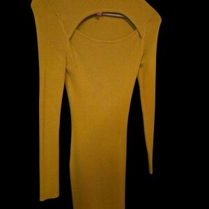 Golden Longsleeve Dress